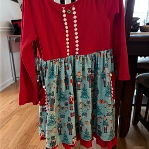 Nutcracker Red and Blue Kids Dress
